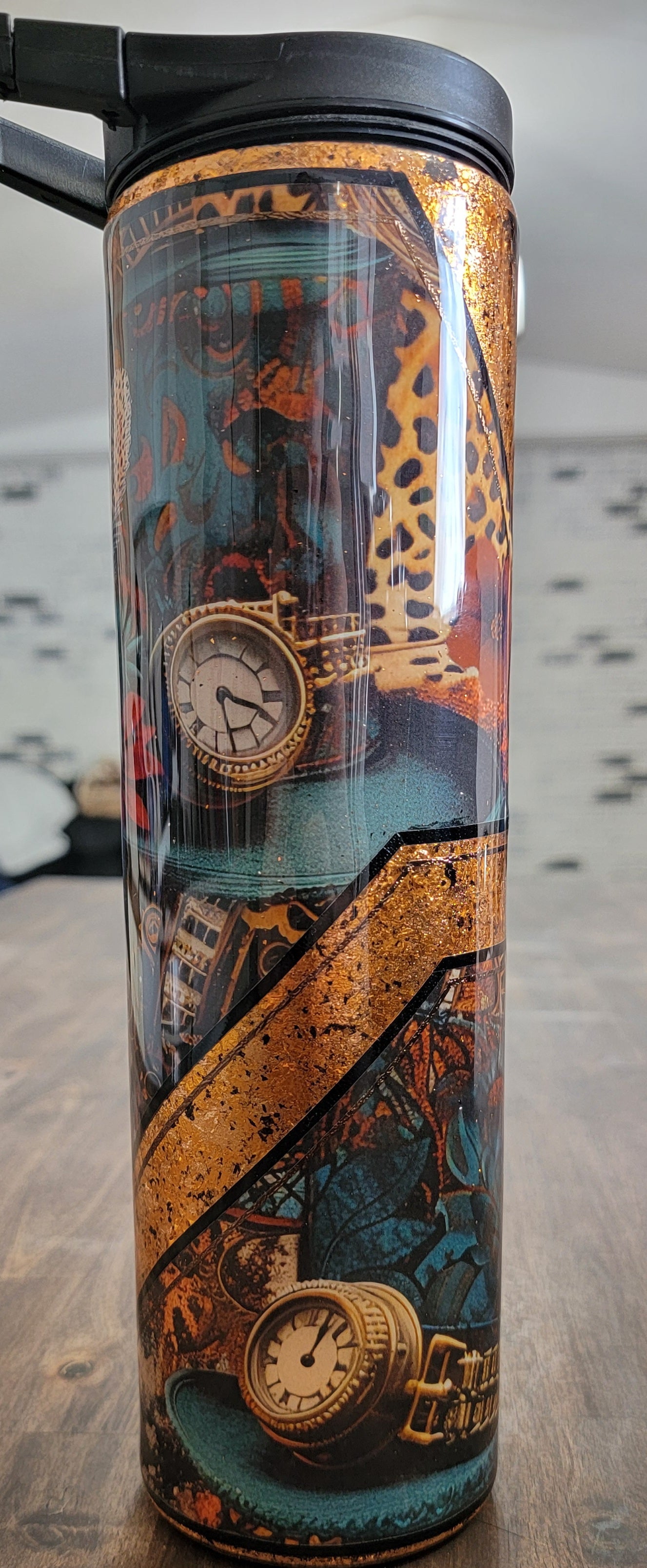 Steampunk duo tumbler