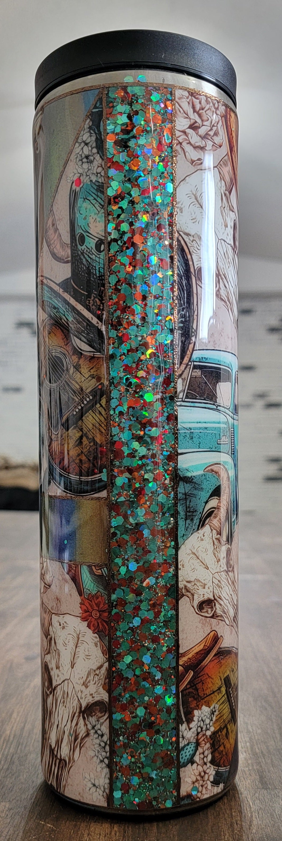 Western duo turquoise tumbler
