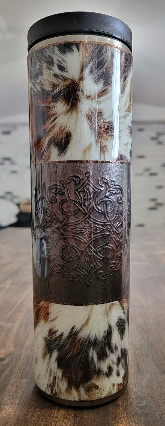 Cowhide duo tumbler