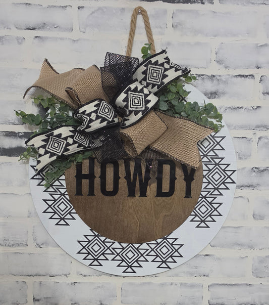 Howdy Door Sign